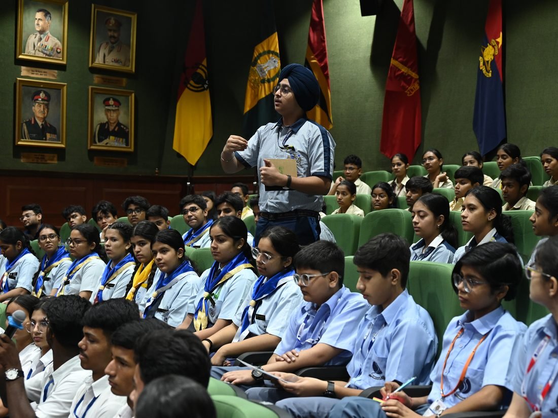A packed hall of students