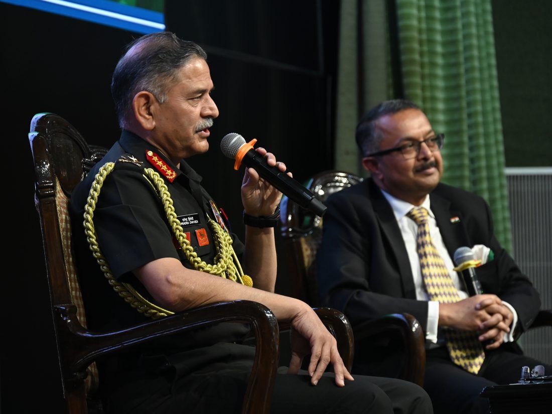 The Chief of the Army Staff in conversation on stage at Sena Samvad