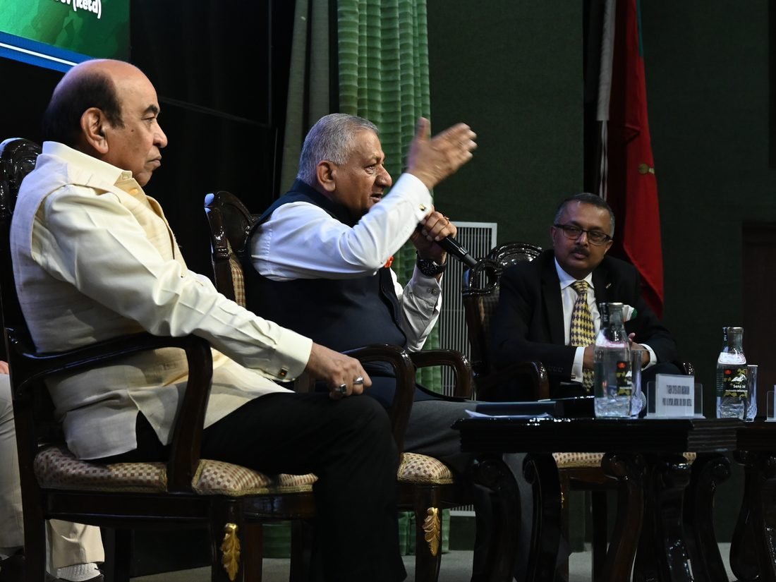 The Governors of Mizoram and Bihar in conversation on stage