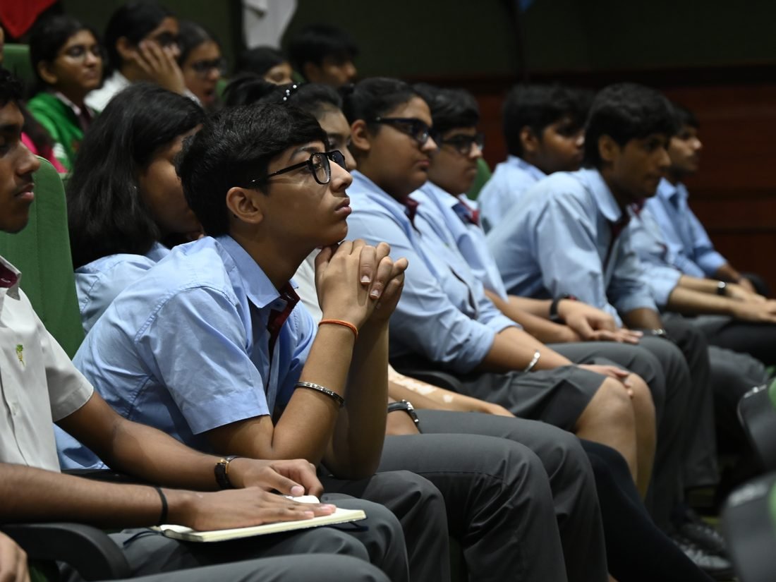 Students listening intently during a session