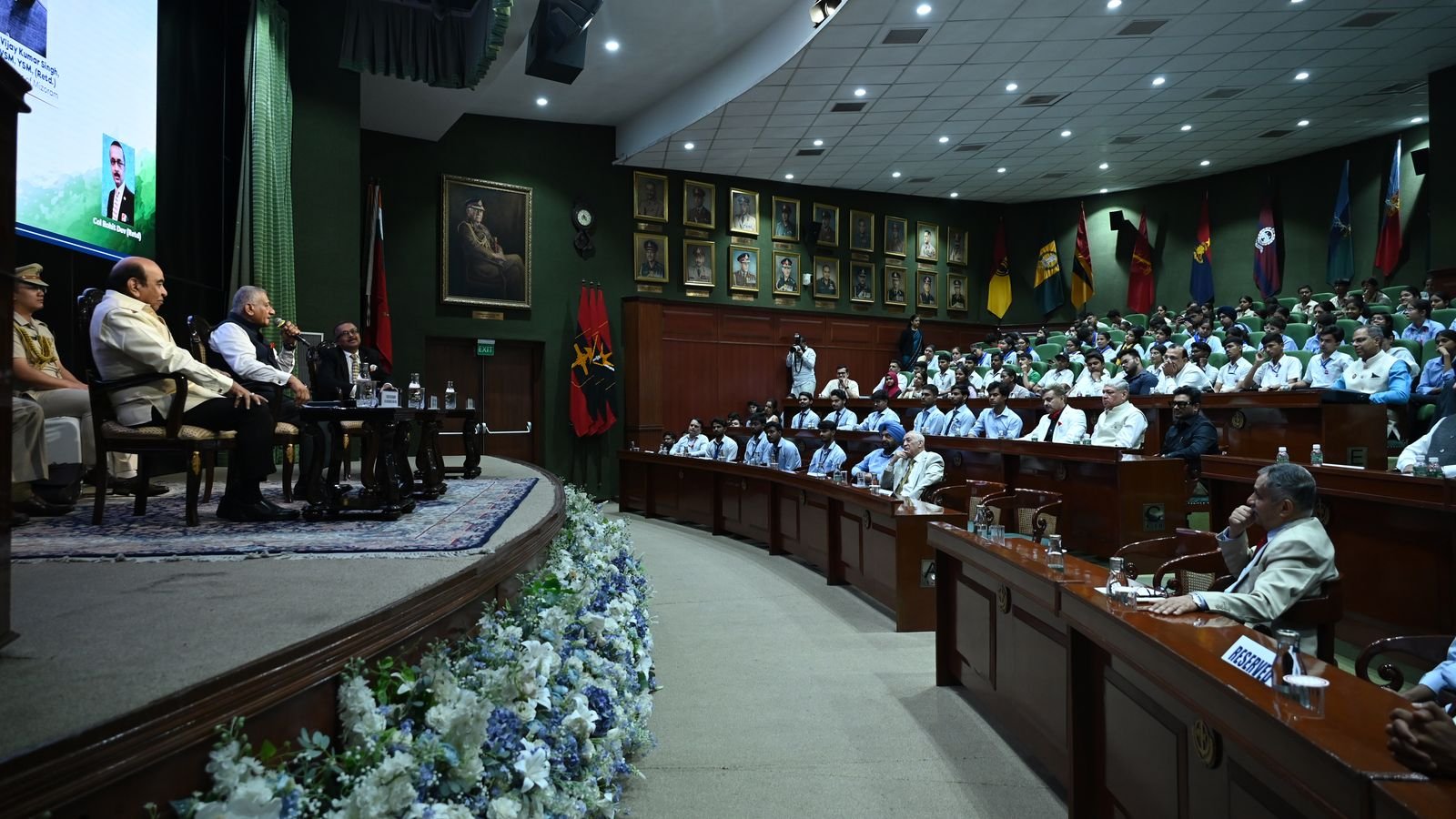 The hall in session